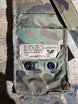 Original Eagle Industries label showing MP1-M4/2-MS-5CCA, NSN 8465-01-575-1676 and two-magazine capacity