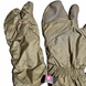 Close-up of Outdoor Research MGS liner ripstop fabric, elastic cuff and PrimaLoft tag.