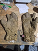 Original unedited palm photograph showing used condition, surplus ink marking, wrist clips and label.