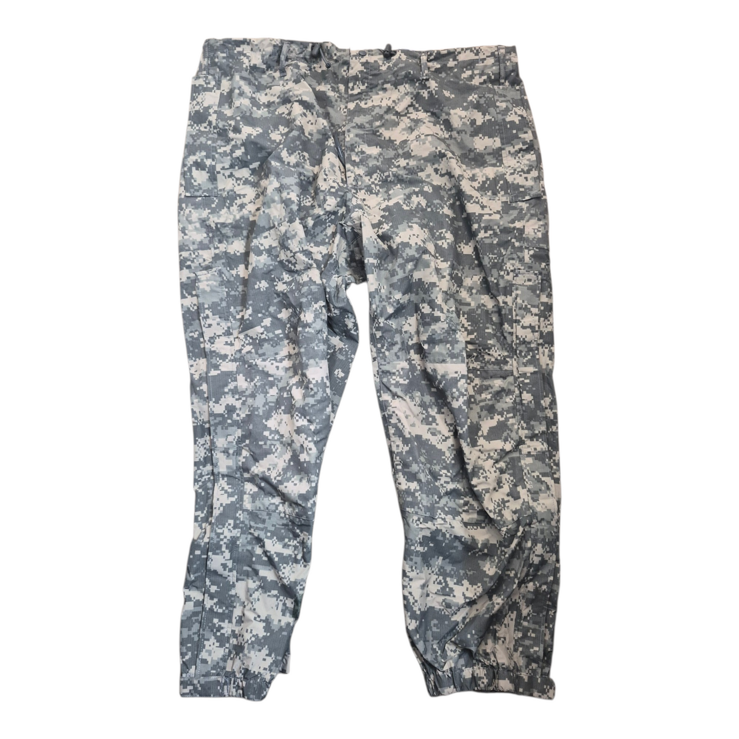 Camouflage pants on a white background