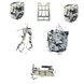 Back pack parts for army rucksack