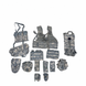 ACU/UCP rifleman kit without the assault pack, showing the FLC vest, hydration carrier and pouch components