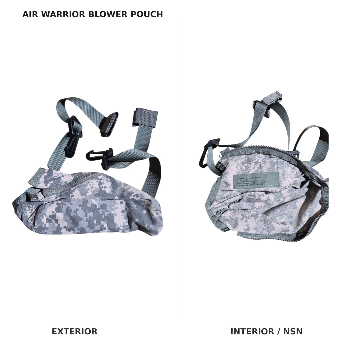 Air Warrior blower pouch white background collage