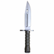 Full reverse side of the Phrobis III M9 bayonet with blade fuller and olive-drab grip.