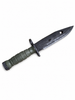 Opposite face of Ontario M9 blade and olive-drab handle.