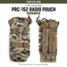 Fury28 collage showing front and rear of one TYR Tactical PRC-152 MultiCam radio pouch; one pouch included
