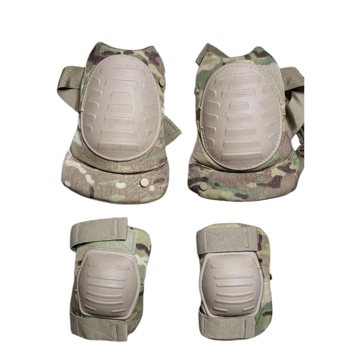 Optional MultiCam/OCP set: two knee pads and two elbow pads; included only with the MultiCam pad option