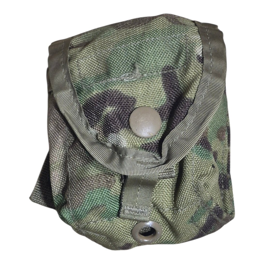 Detail of one USGI MultiCam grenade pouch; two pouches are included in this bundle