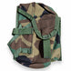 Safariland SPEAR ELCS woodland triple M4 magazine pouch, front view with flap and side pockets