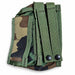 Rear of Safariland woodland ELCS pouch showing two snapped attachment straps