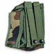Rear of Safariland woodland ELCS pouch showing two snapped attachment straps