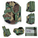 Safariland SPEAR ELCS woodland pouch collage with front, rear, open-flap, side and original label views